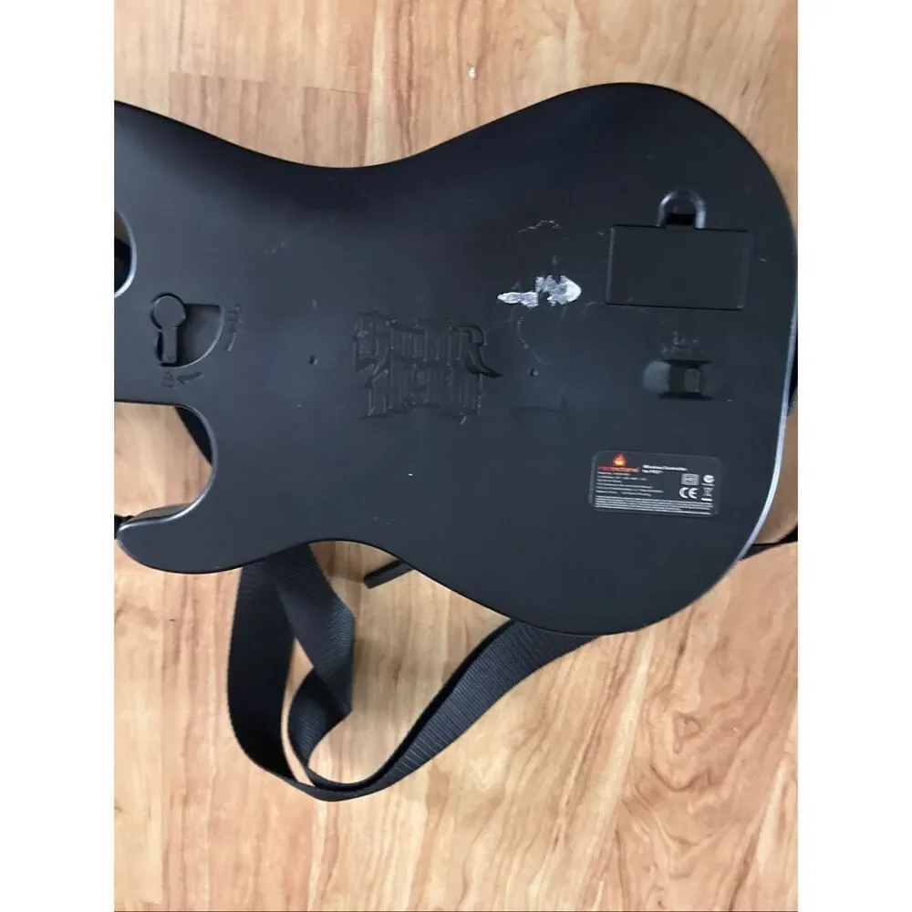 PS2 Guitar Hero Sunburst Red Octane Wireless Controller 95449 No Dongle w Strap